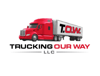 TRUCKING OUR WAY LLC logo design by BeDesign