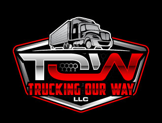 TRUCKING OUR WAY LLC logo design by daywalker