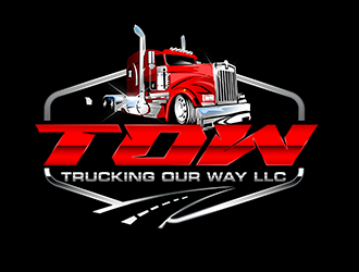 TRUCKING OUR WAY LLC logo design by 3Dlogos