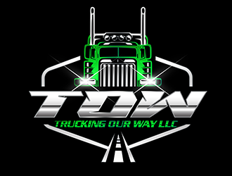 TRUCKING OUR WAY LLC logo design by 3Dlogos