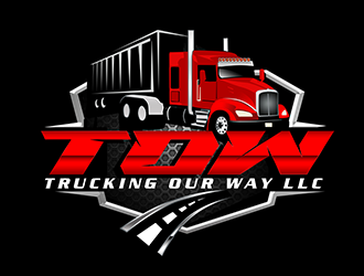 TRUCKING OUR WAY LLC logo design by 3Dlogos