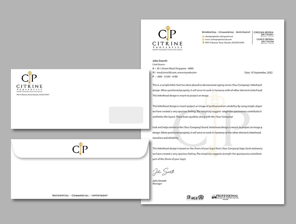 Citrine Properties logo design by Niqnish