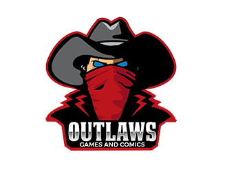 Outlaw Games and Comics logo design by PrimalGraphics