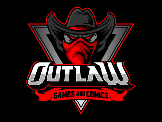 Outlaw Games and Comics logo design by daywalker