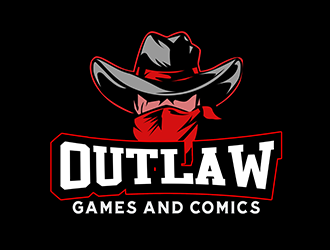 Outlaw Games and Comics logo design by 3Dlogos