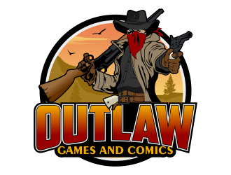 Outlaw Games and Comics Logo Design