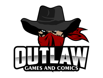 Outlaw Games and Comics logo design by Kruger