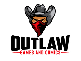 Outlaw Games and Comics logo design by AamirKhan
