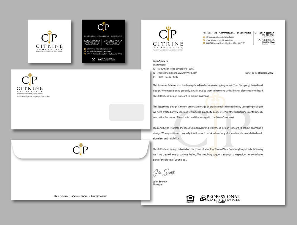 Citrine Properties logo design by Niqnish