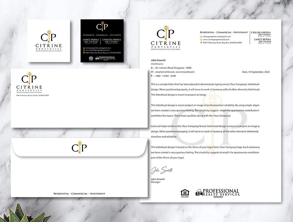 Citrine Properties logo design by Niqnish