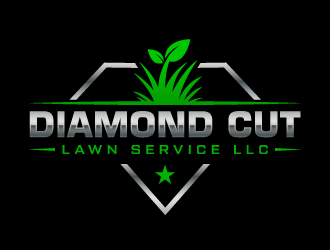 Diamond Cut Lawn Service LLC Logo Design