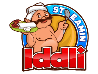 Steamin  Iddli logo design by LucidSketch