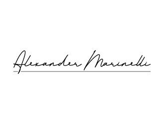 Alexander Marinelli logo design by pencilhand