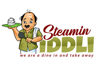 Steamin  Iddli logo design by DreamLogoDesign