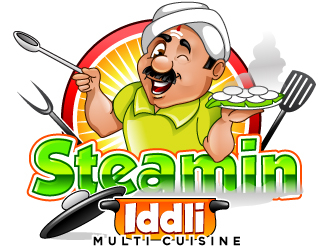 Steamin  Iddli logo design by design_brush