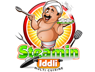 Steamin  Iddli logo design by design_brush