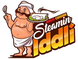 Steamin  Iddli logo design by LucidSketch