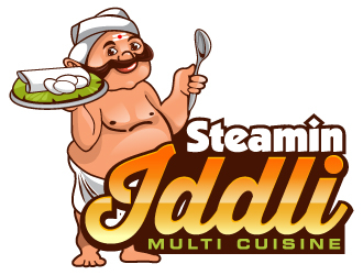 Steamin  Iddli logo design by LucidSketch