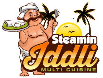 Steamin  Iddli logo design by LucidSketch