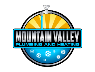 Mountain Valley Plumbing And Heating  logo design by Kruger