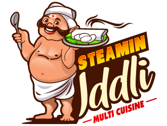 Steamin  Iddli logo design by LucidSketch