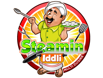 Steamin  Iddli logo design by design_brush