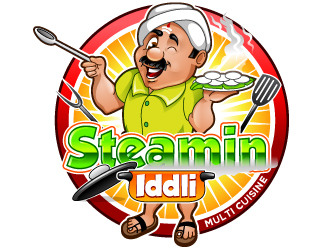 Steamin  Iddli logo design by design_brush