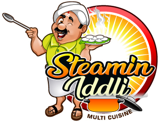 Steamin  Iddli logo design by design_brush