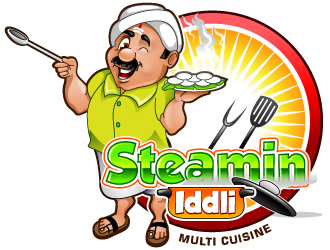 Steamin  Iddli logo design by design_brush