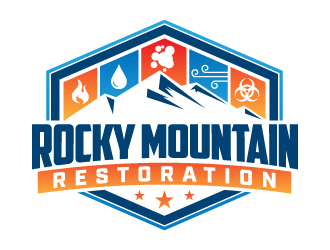 Rocky Mountain Restoration logo design by jaize