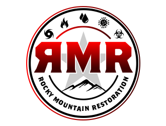 Rocky Mountain Restoration logo design by scriotx