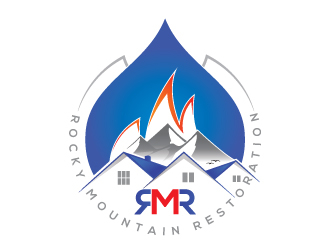 Rocky Mountain Restoration logo design by dshineart