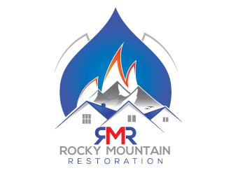 Rocky Mountain Restoration logo design by dshineart