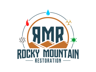 Rocky Mountain Restoration logo design by ekitessar