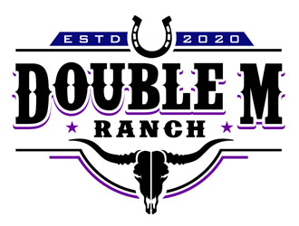 Double M Ranch logo design by DreamLogoDesign