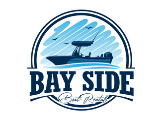 Bay Side Boat Rental  logo design by LogoInvent