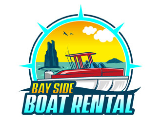 Bay Side Boat Rental  logo design by DreamLogoDesign