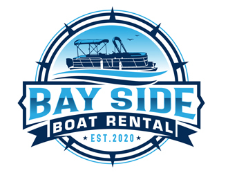 Bay Side Boat Rental  logo design by DreamLogoDesign