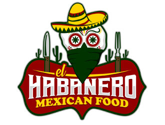 El Habanero Mexican Food  logo design by DreamLogoDesign