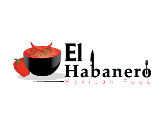 El Habanero Mexican Food  logo design by Bambhole