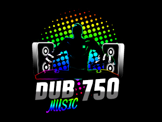 DUB 750 Music logo design by bougalla005