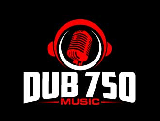 DUB 750 Music logo design by AamirKhan