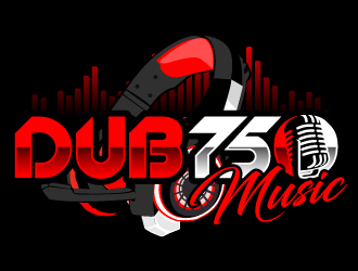 DUB 750 Music logo design by AamirKhan