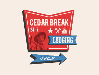 Cedar Break Lodging logo design by ksantirg