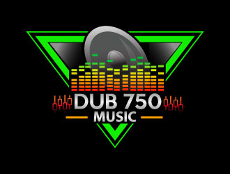 DUB 750 Music logo design by Suvendu