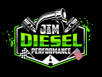 J&M Diesel Performance logo design by Foxcody