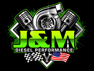 J&M Diesel Performance logo design by DreamLogoDesign