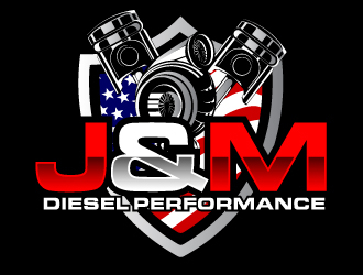 J&M Diesel Performance logo design by AamirKhan