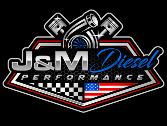 J&M Diesel Performance logo design by Gopil