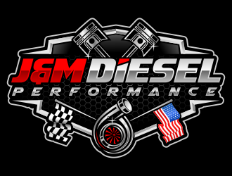 J&M Diesel Performance logo design by Gopil